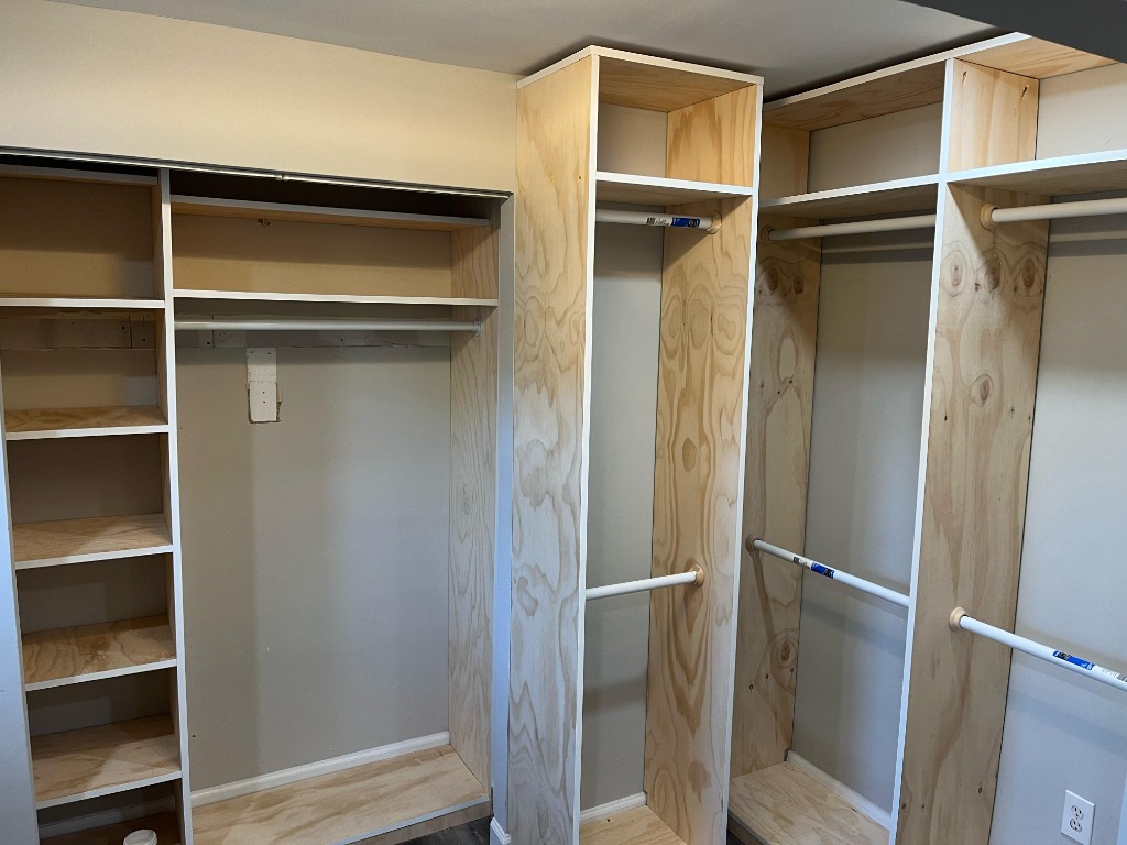 Wooden Closet Organization